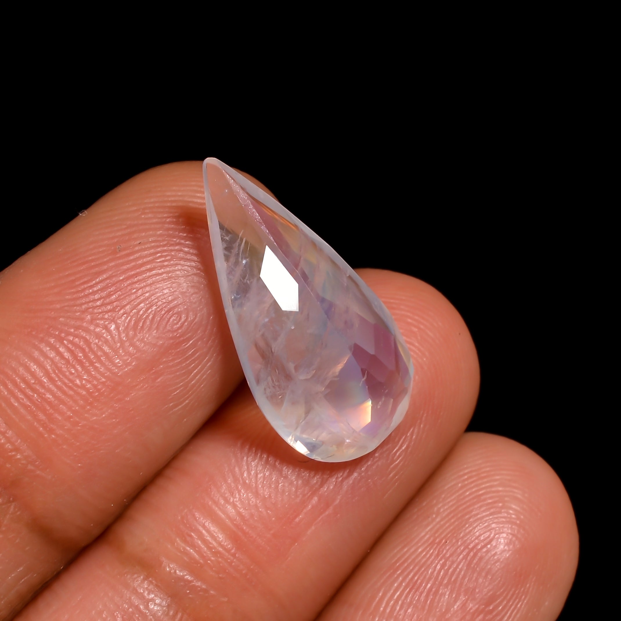honey glow moonstone pear shape cut stone loose gemstone